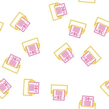 Message with discount vector seamless pattern Stock Illustration