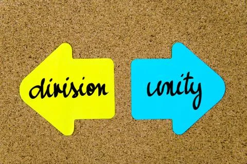 Message Division versus Unity Stock Photos