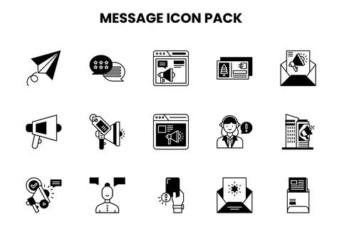 Message DuoTone Graphics Icons Pack Stock Illustration