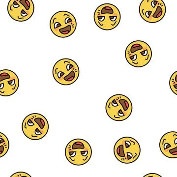 Message emoji vector seamless pattern Stock Illustration