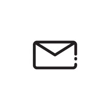 Message envelope line art icon for apps and websites Stock Illustration