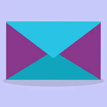 Message envelope or letter envelope. Vector postal envelope. Stock Illustration