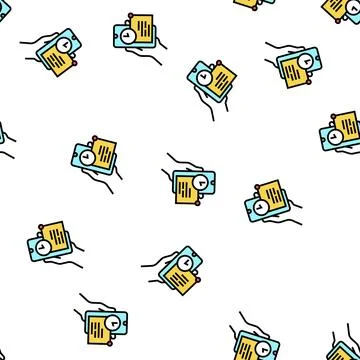 Message ephemeral vector seamless pattern Illustrazione stock