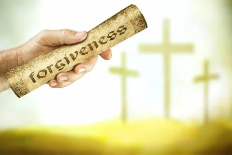 The message of forgiveness from the cross Stock Photos