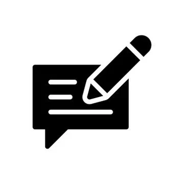Message glyph flat icon イラスト素材