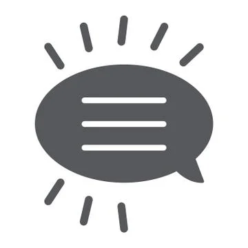 Message glyph icon, chat and dialog, bubble speech sign, vector graphics, a 스톡 일러스트