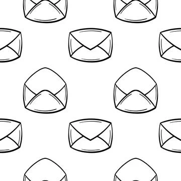 Message hand drawn seamless pattern Stock Illustration