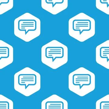 Message hexagon pattern Stock Illustration