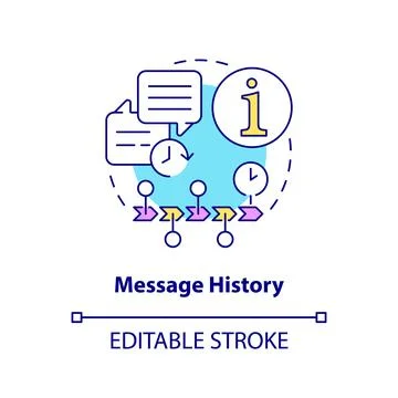 Message history concept icon Illustrazione stock