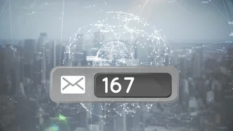 Message icon and codes Stock Footage 107680815
