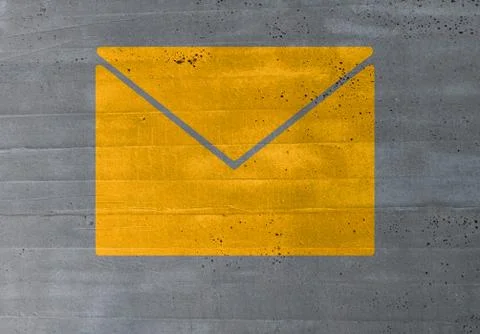 Message icon concept on cement texture background Stock Illustration