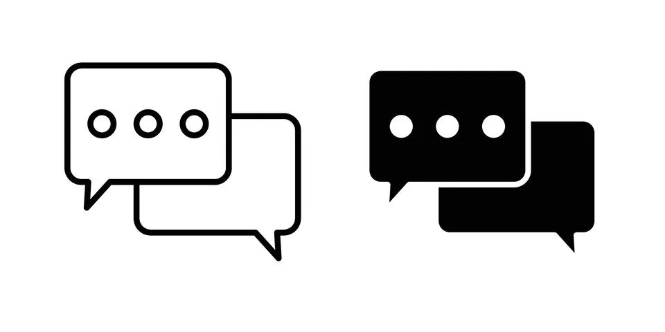 Message icon for design projects and web UI Stock Illustration