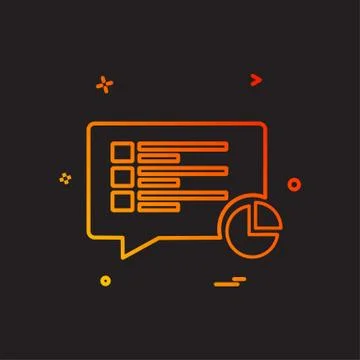 Message icon design vector Stock Illustration