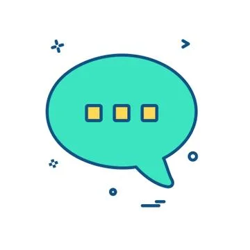 Message icon design vector Stock Illustration