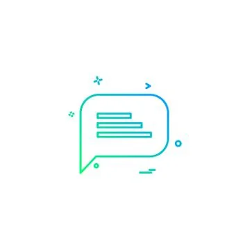 Message icon design vector Stock Illustration