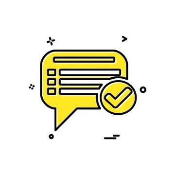 Message icon design vector Stock Illustration