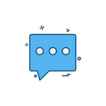 Message icon design vector Stock Illustration