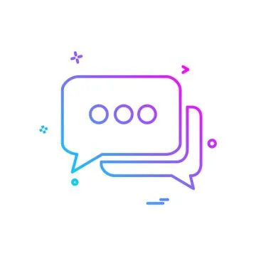 Message icon design vector Stock Illustration