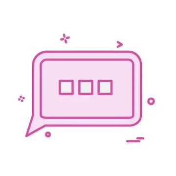 Message icon design vector Stock Illustration
