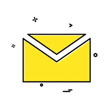 Message icon design vector Stock Illustration