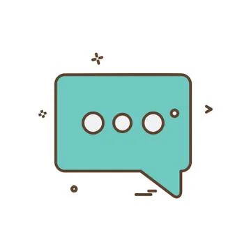 Message icon design vector Stock Illustration