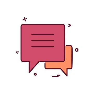 Message icon design vector Stock Illustration