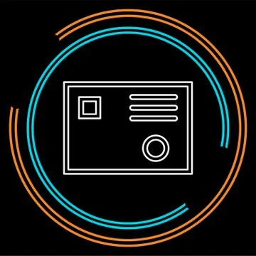 Message icon, envelope illustration Stock Illustration