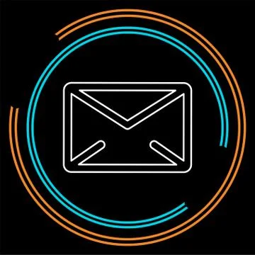 Message icon, envelope illustration Stock Illustration