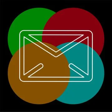 Message icon, envelope illustration Stock Illustration