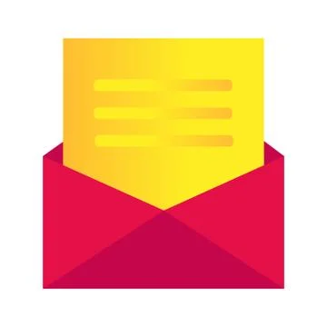 Message icon, envelope illustration - vector mail icon, send letter isolated Illustrazione stock