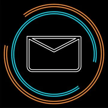 Message icon, envelope illustration - vector mail Stock Illustration