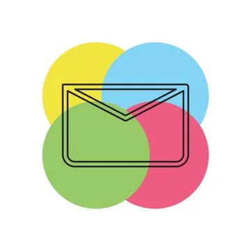 Message icon, envelope illustration - vector mail Stock Illustration