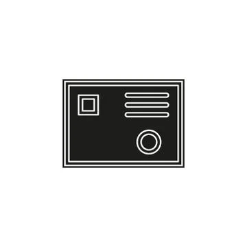 Message icon, envelope illustration - vector mail icon, send letter isolated Stock Illustration