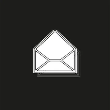 Message icon, envelope illustration - vector mail icon, send letter isolated Stock Illustration