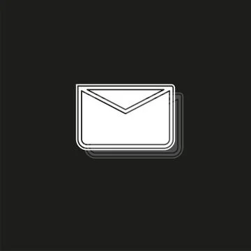 Message icon, envelope illustration - vector mail icon, send letter isolated Stock Illustration