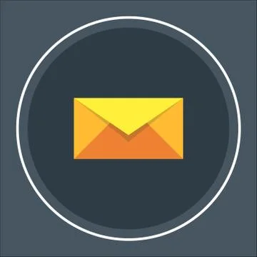 Message icon, envelope illustration - vector mail icon Stock Illustration