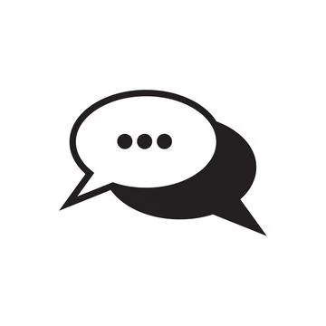 Message icon in flat style with background. Stock Illustration
