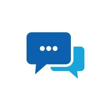 Message icon in flat style with background. Stock Illustration