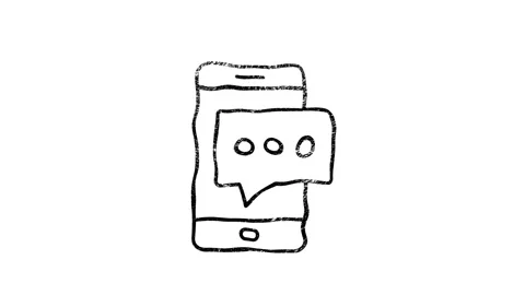 Message icon in hand draw style. Motion graphics Stock Footage 151560599