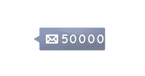 Message icon with increasing numbers 4k Stock Illustration