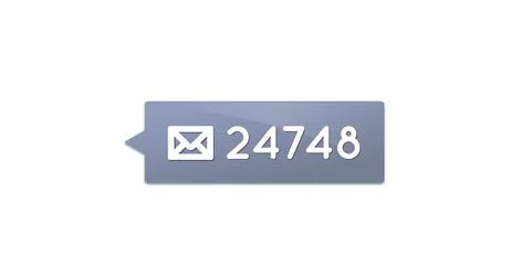 Message icon with increasing numbers 4k 스톡 일러스트