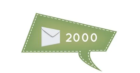 Message icon with increasing numbers 4k Stock Illustration