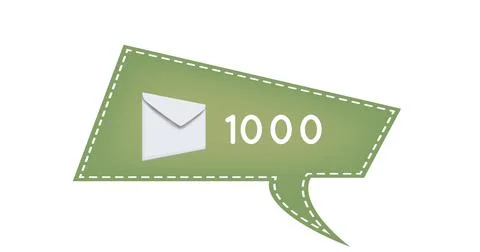 Message icon with increasing numbers 4k Stock Illustration