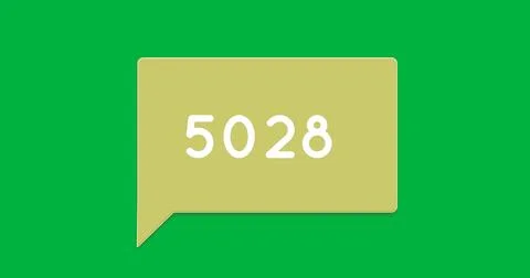 Message icon with increasing numbers 4k 스톡 일러스트