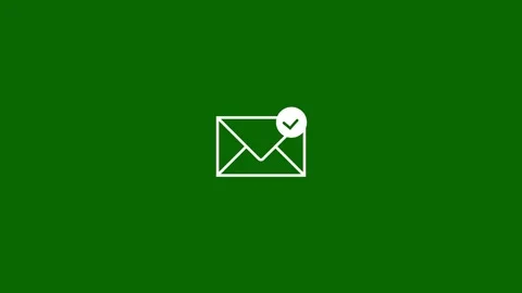 Message icon isolated and check mark icon. email animation with message ico.. Stock Footage 303032410