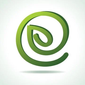 Message icon with leaf-vector illustration Stock Illustration