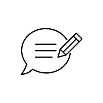 Message Icon. Mobile phone  chat sign, line style 库存插图