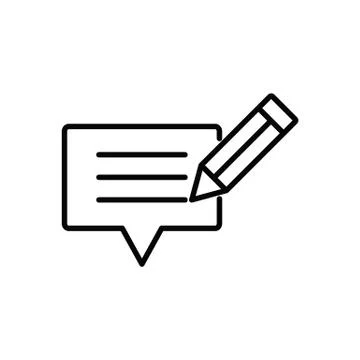 Message Icon. Mobile phone  chat sign, line style Stock Illustration