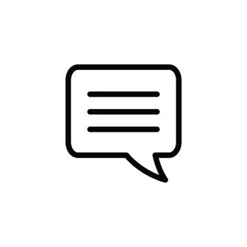 Message Icon. Mobile phone  chat sign, line style Stock Illustration