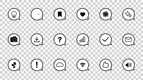 Message icon set for business use Stock Illustration